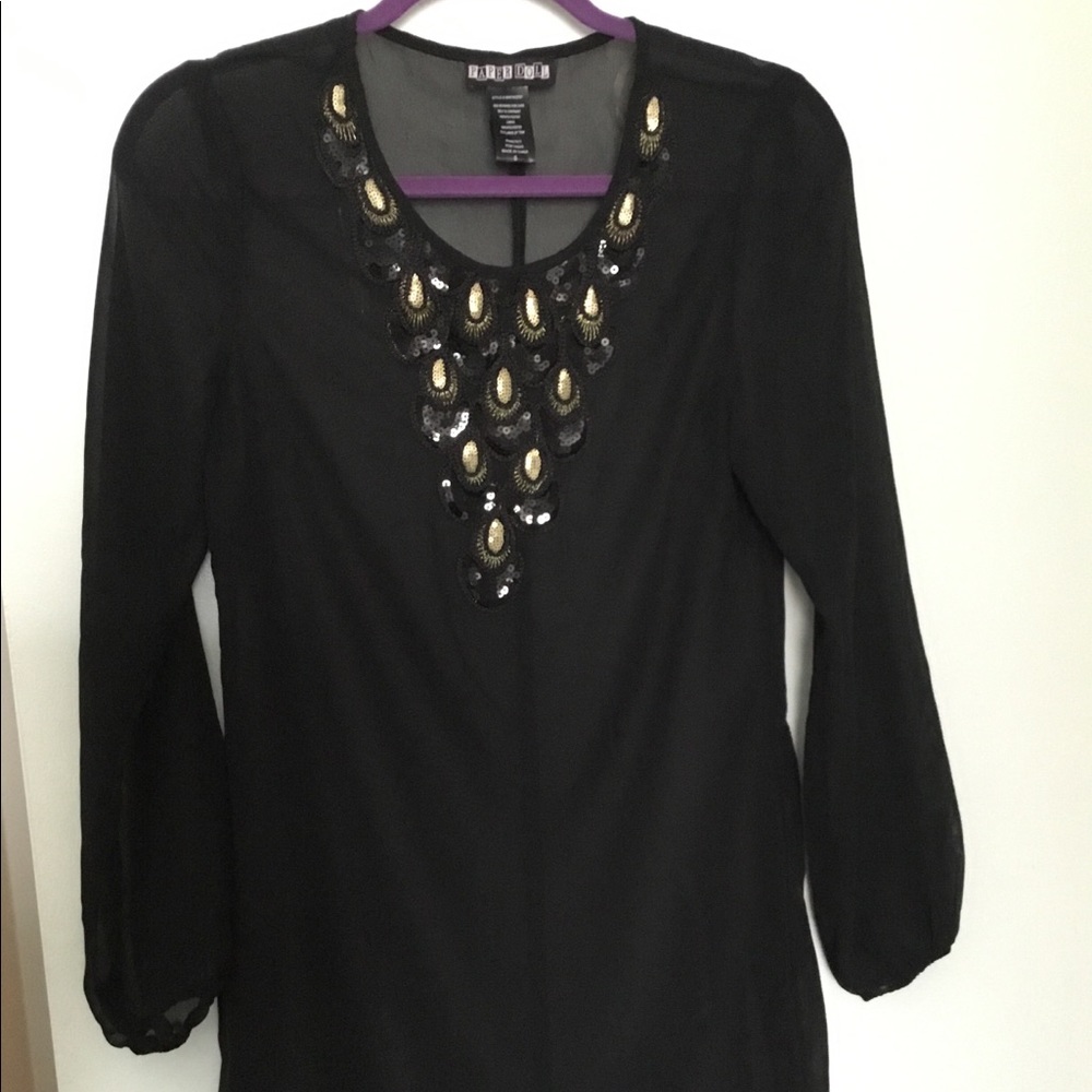 Paper Doll Sheer Cover Up Mid Dress